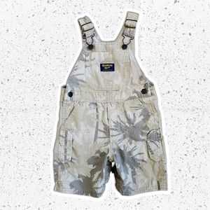 OshKosh B'gosh Tan Palm Overalls Sz 24M